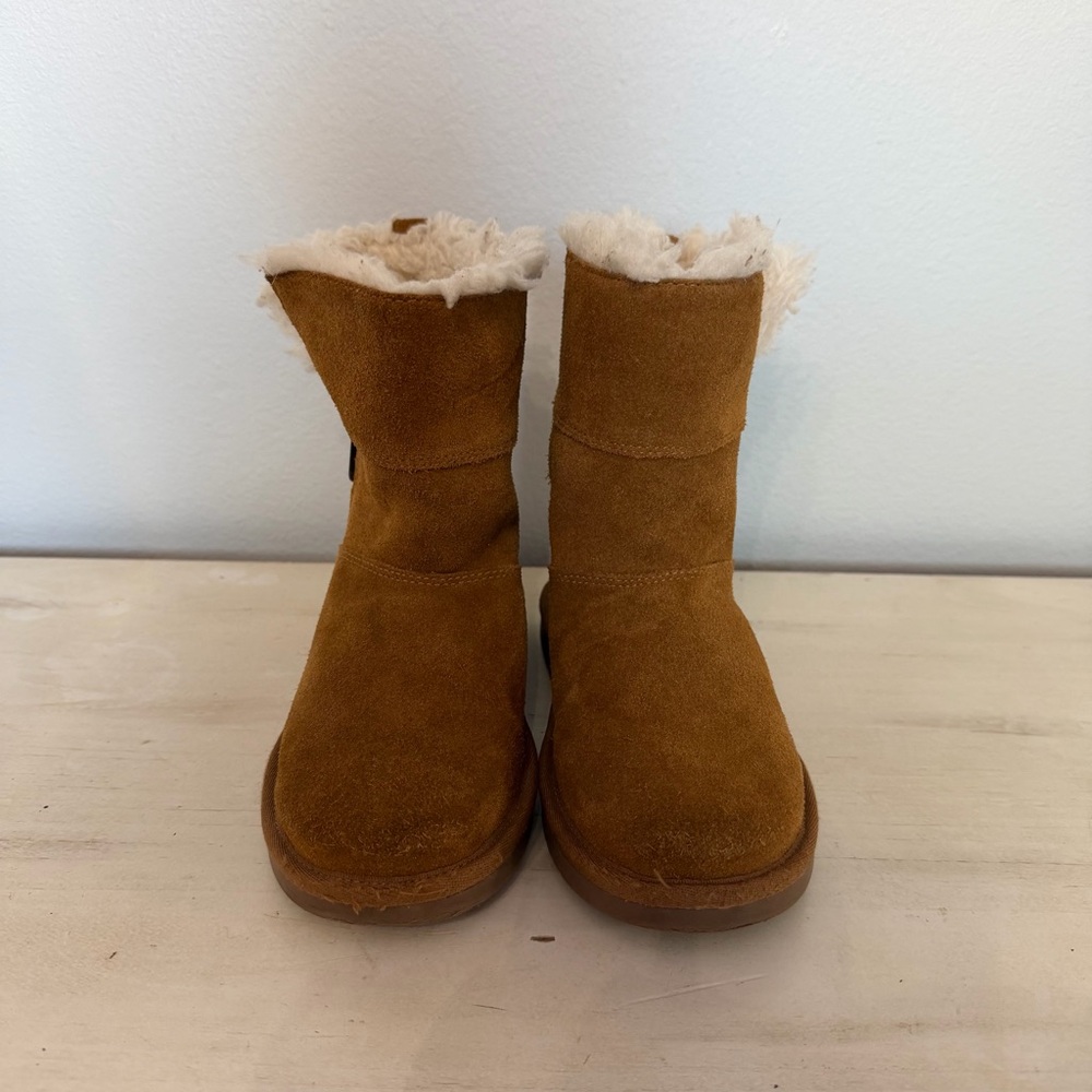 Koolaburra By Ugg Brown Suede Aribel Short Zipper Boots - Picture 4 of 8